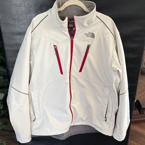 The North Face Men's Performance Jacket in White and Red